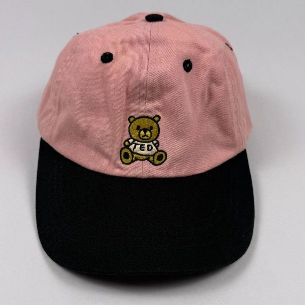 Teddy Fresh 2017 Original Dad Cap Pink HTF Bear Logo Adjustable